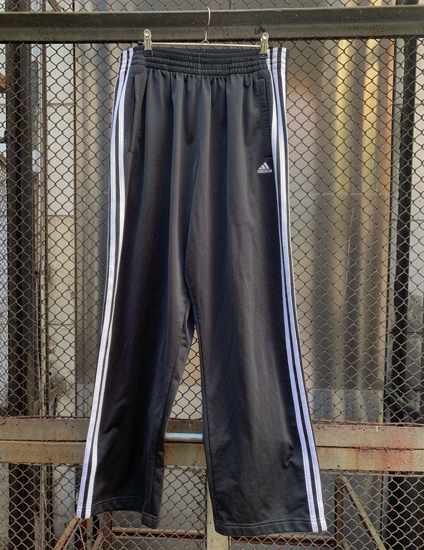 Black Adidas Trackpants, Buttons on the Sides