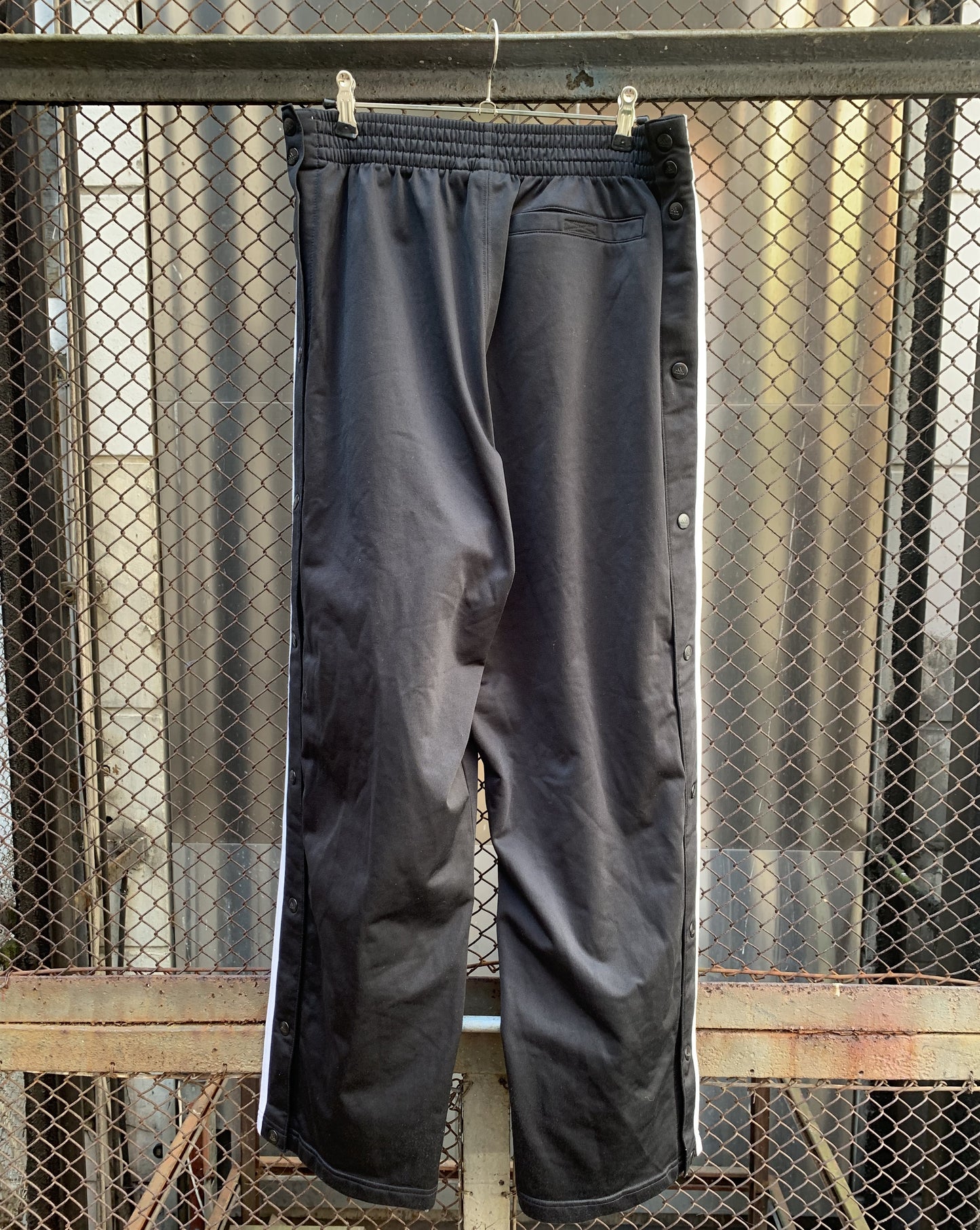 Black Adidas Trackpants, Buttons on the Sides