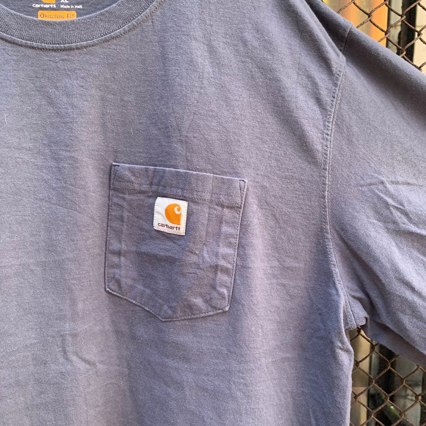 Carhartt Long Sleeves Grey Blue Tee-Shirt