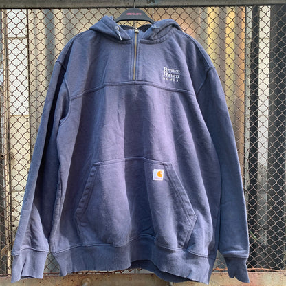 Carhartt 3/4 Zipped Blue Hoodie