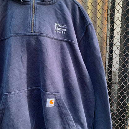 Carhartt 3/4 Zipped Blue Hoodie