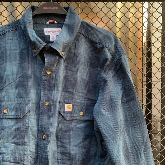 Carhartt Long Sleeves Blue Squares Shirt