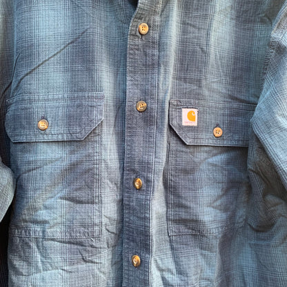 Carhartt Long Sleeves Blue Squares Shirt