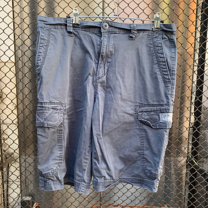 Grey Blue Cargo Shorts