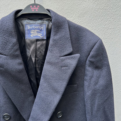 Burberry Navy Wool Coat