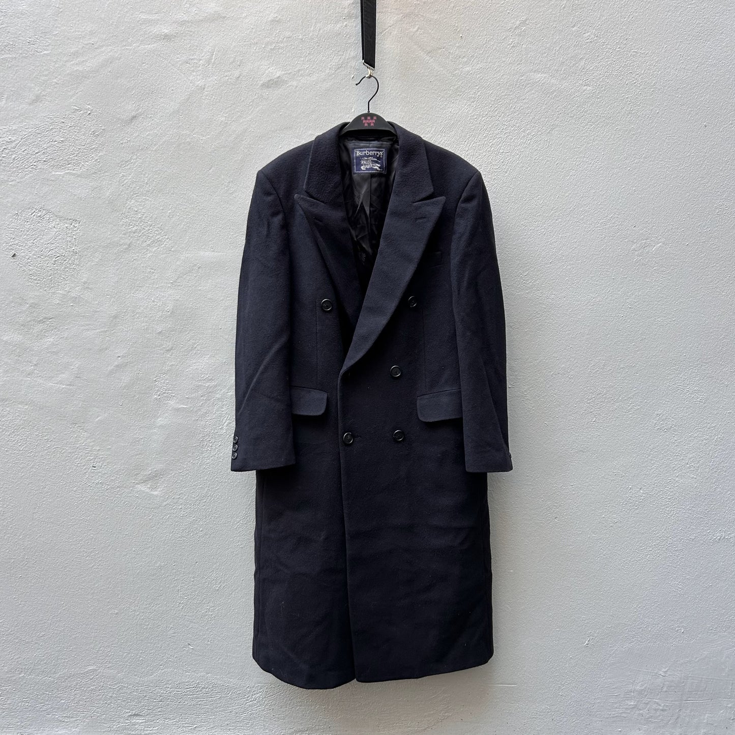Burberry Navy Wool Coat