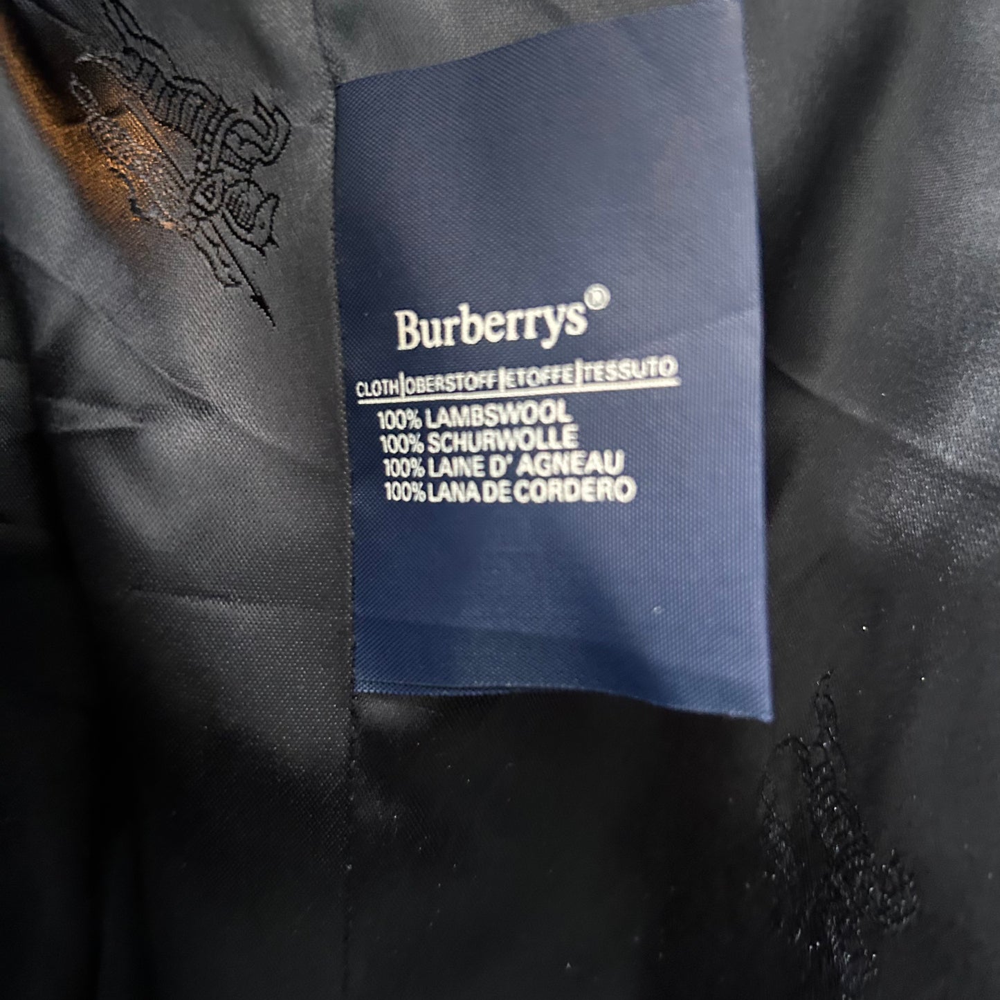 Burberry Navy Wool Coat