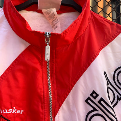 Adidas Red & White Windbreaker