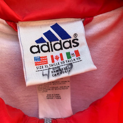 Adidas Red & White Windbreaker