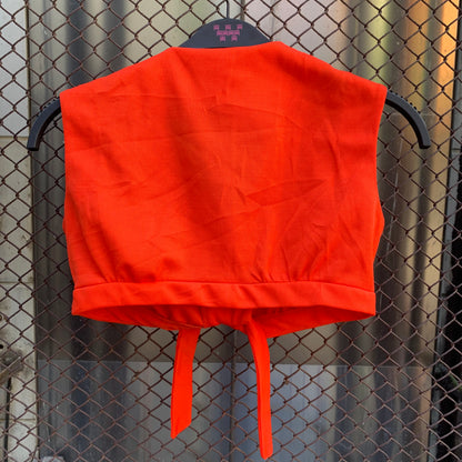 80s Cropped Orange Top