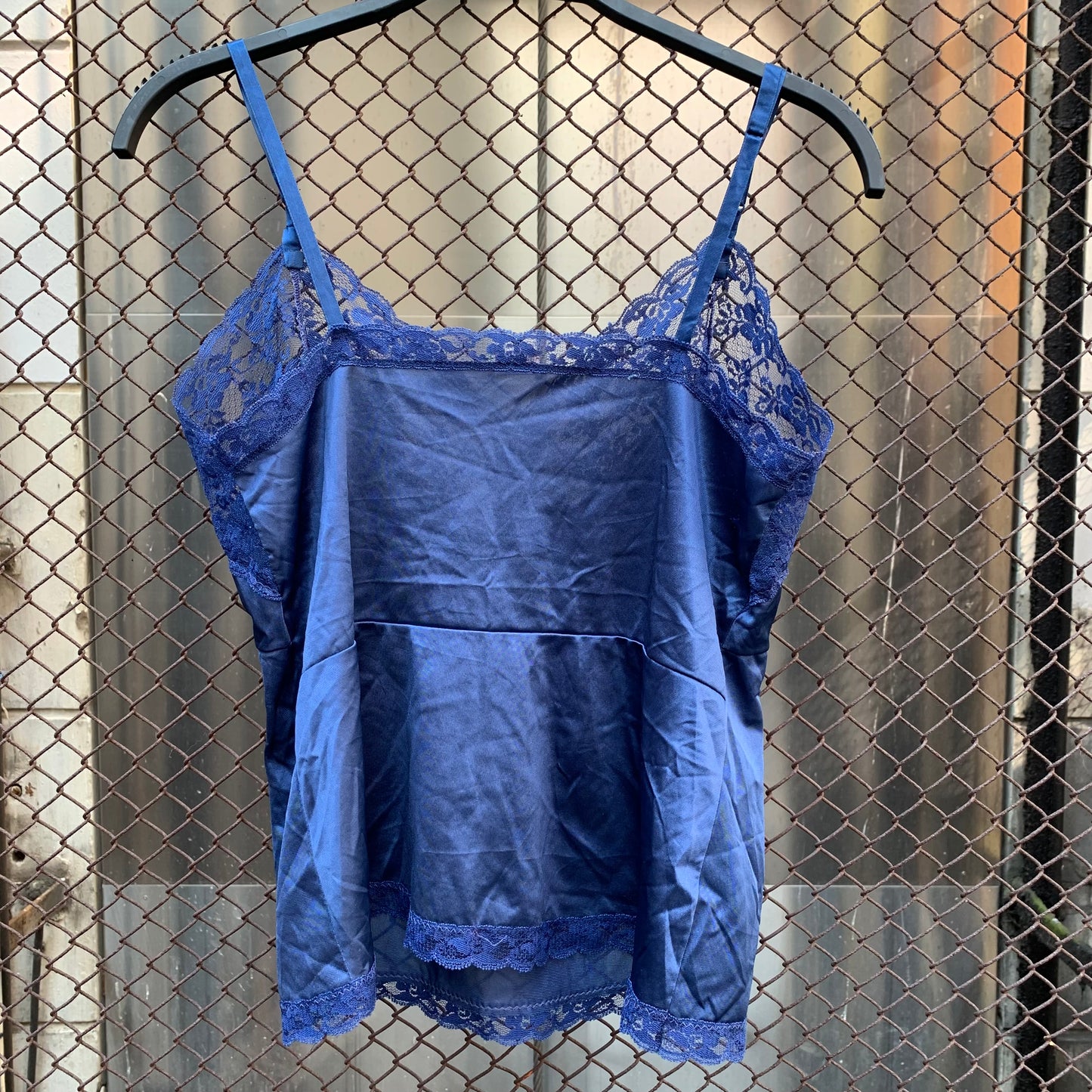 Blue Night Top with Lace