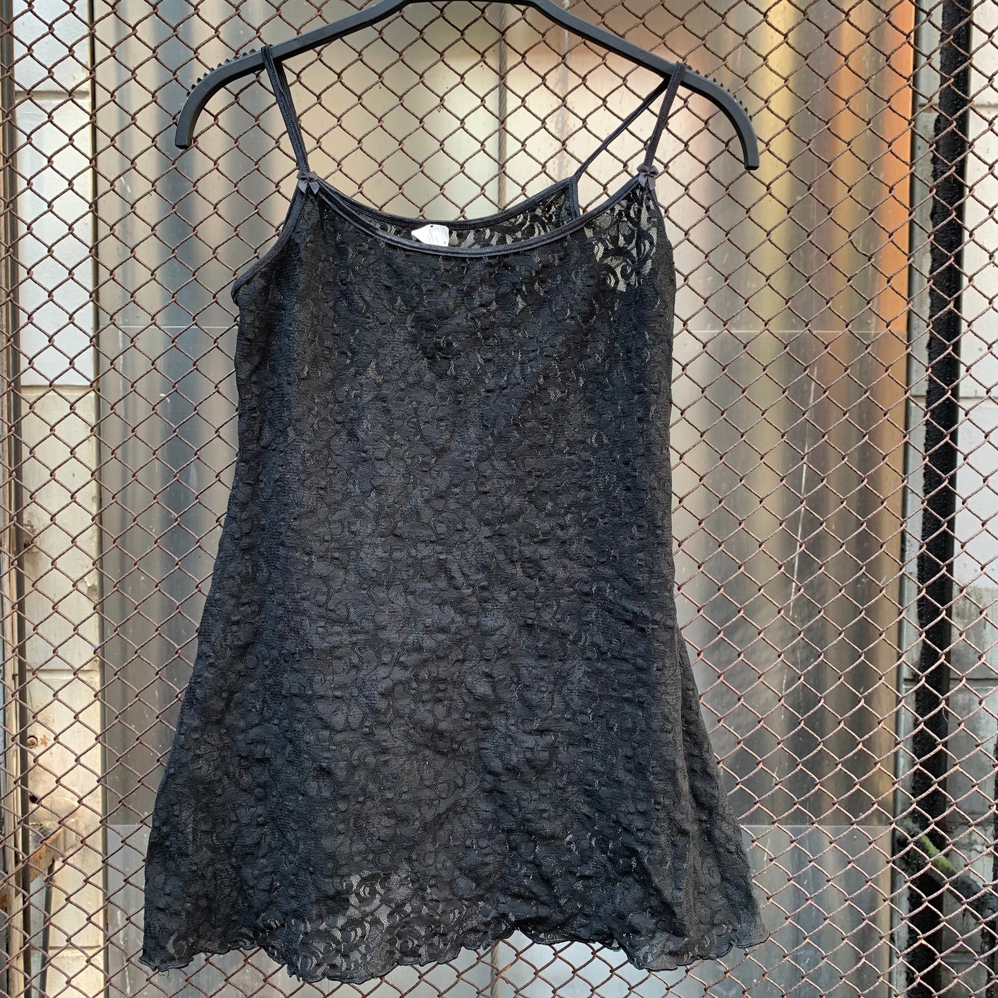 Black Lace Night Top