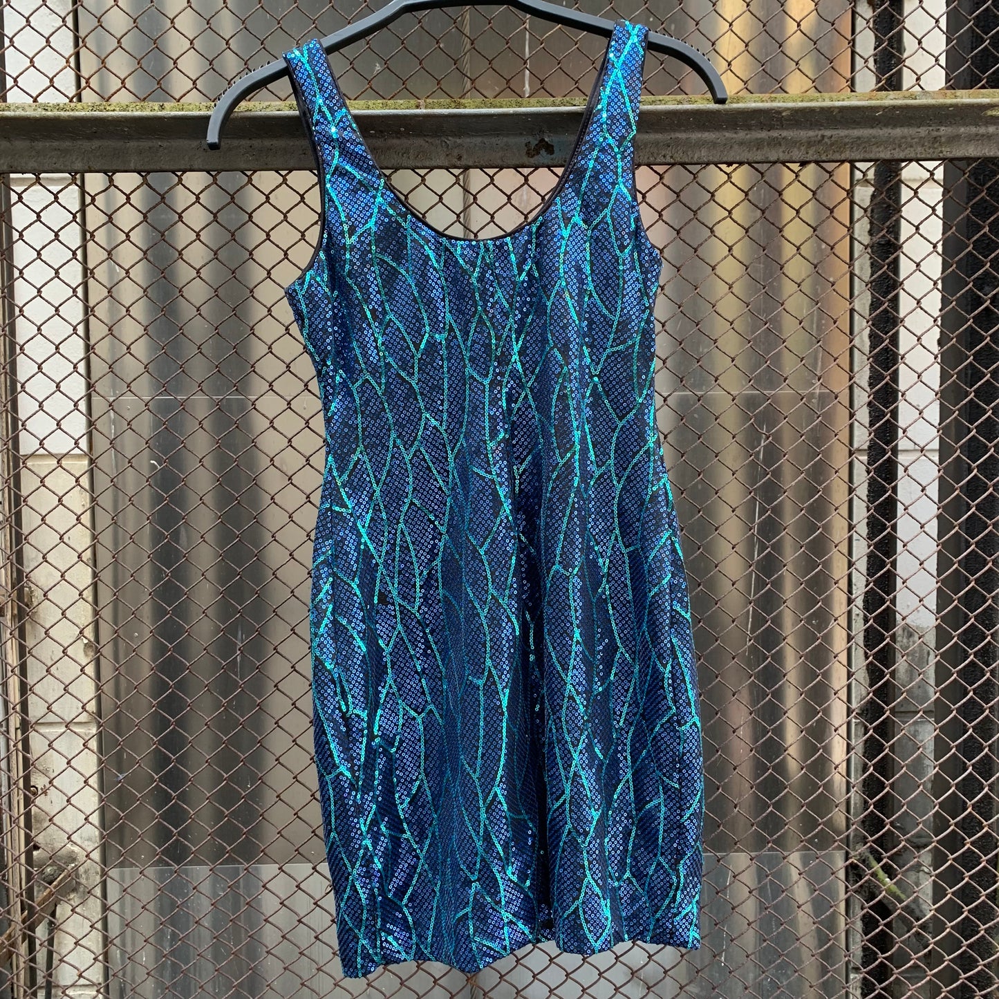 Sequins Blue Party Dress