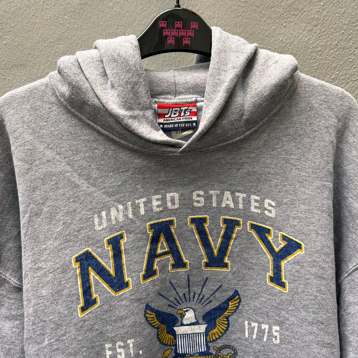 Navy Grey Hoodie