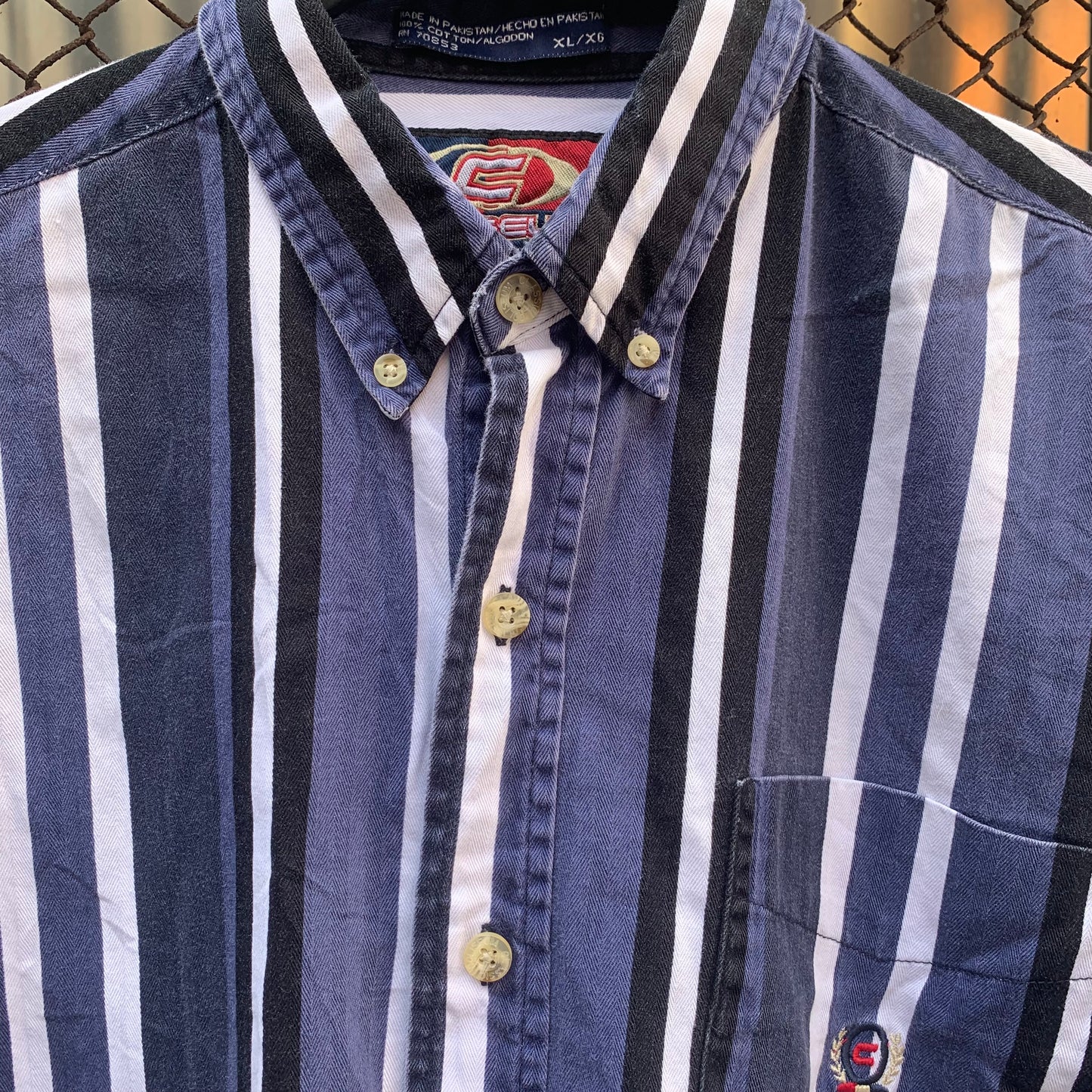 Blue Stripes Short Sleeves Shirt