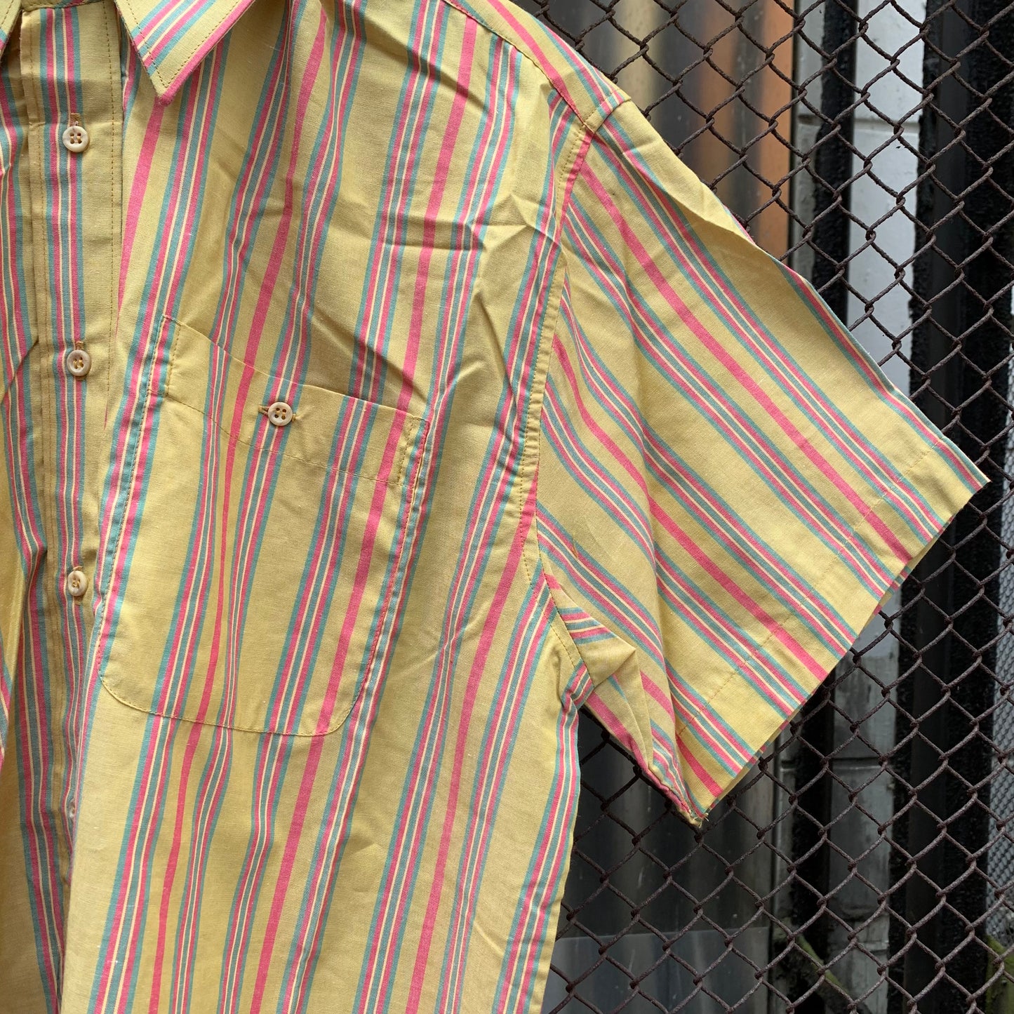 Yellow Stripes Sleeves Shirt