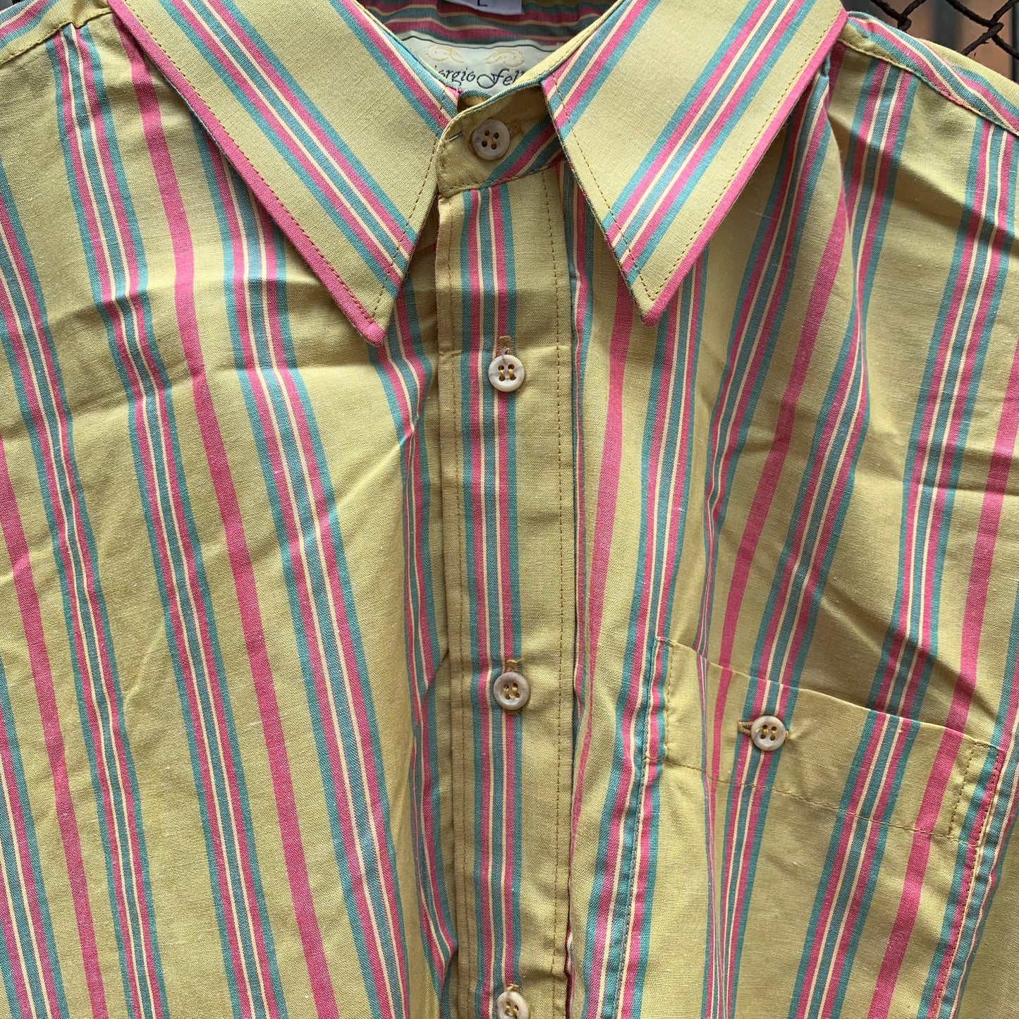 Yellow Stripes Sleeves Shirt