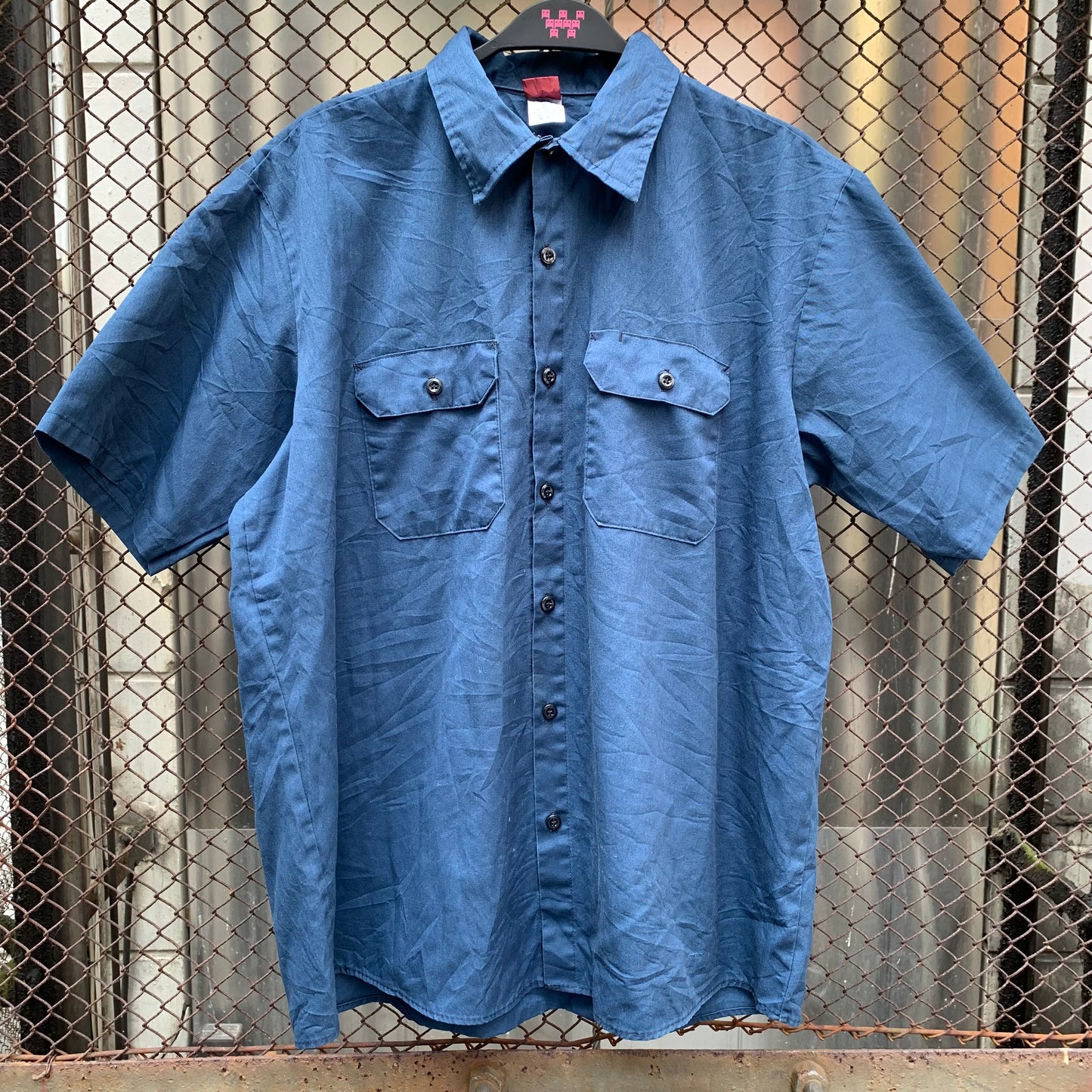 Plain Blue Short Sleeves Shirt