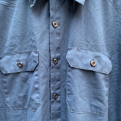 Plain Blue Short Sleeves Shirt