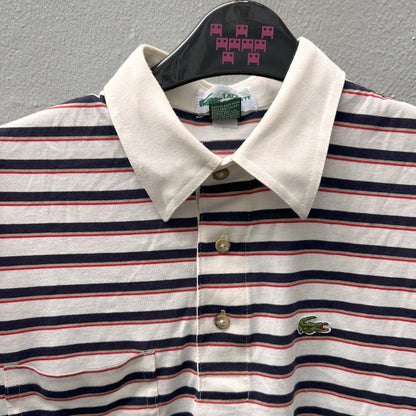 Purple/Red Stripes Lacoste Polo