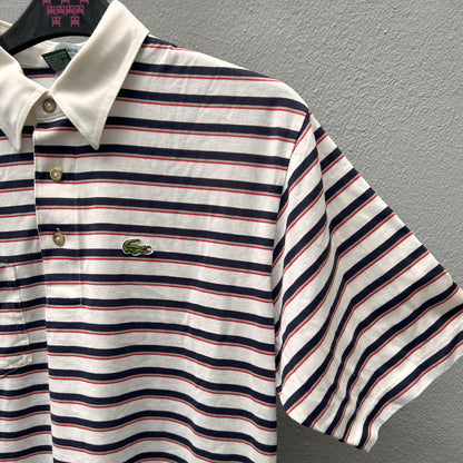 Purple/Red Stripes Lacoste Polo