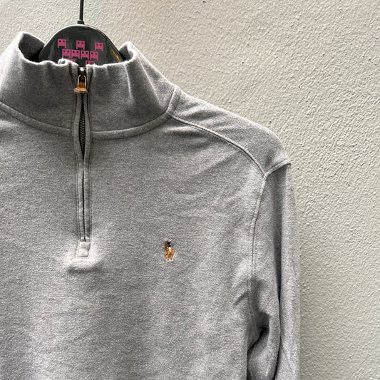 Grey 3/4 Zipped Ralph Lauren Sweater