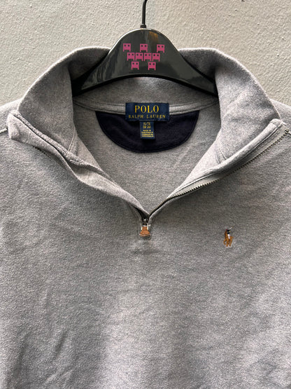 Grey 3/4 Zipped Ralph Lauren Sweater