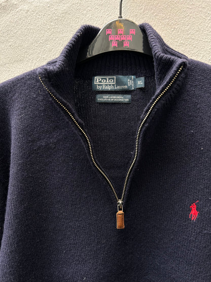 Navy 3/4 Zipped Ralph Lauren Sweater