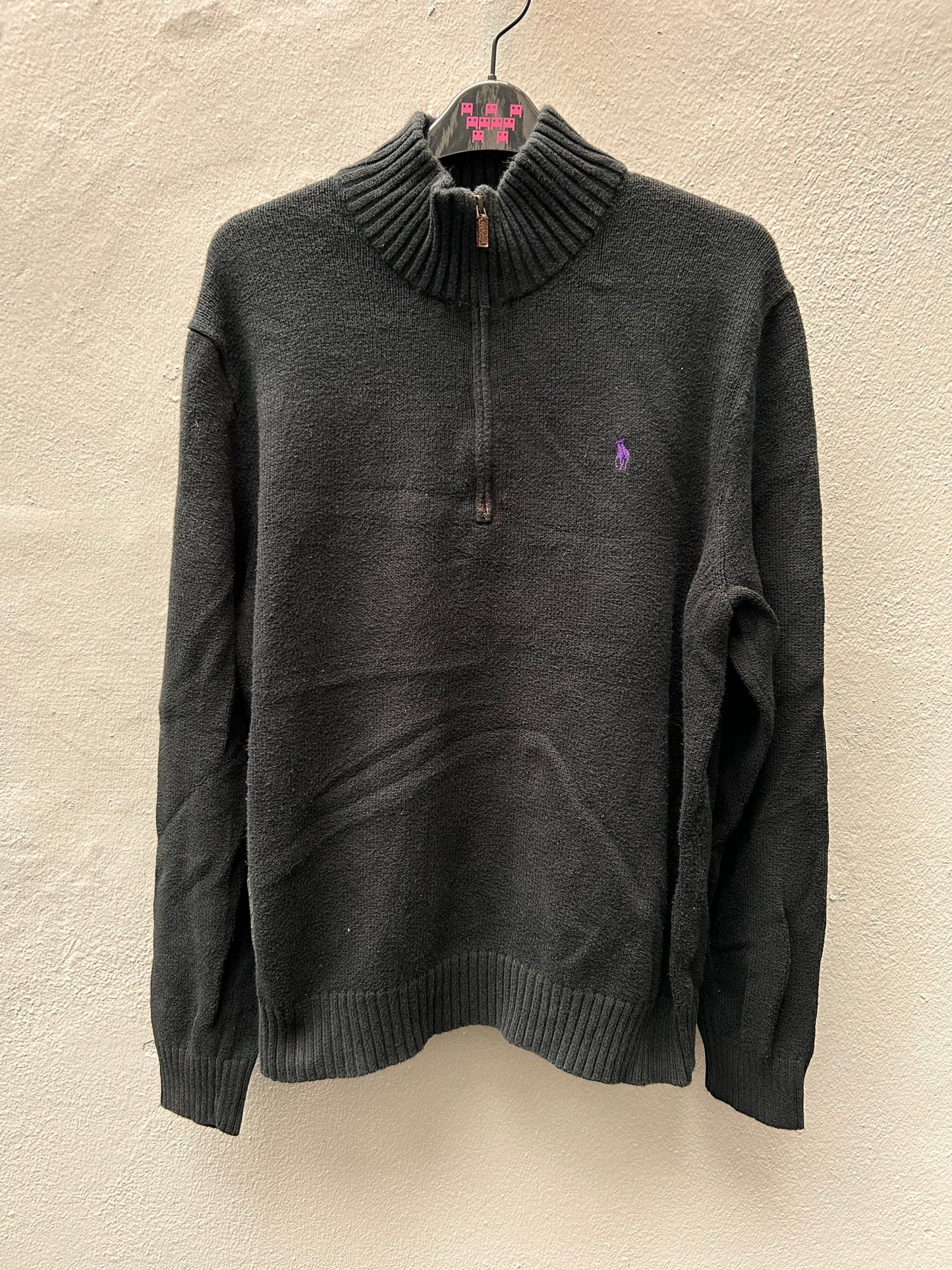 3/4 Zipped Black Ralph Lauren Sweater