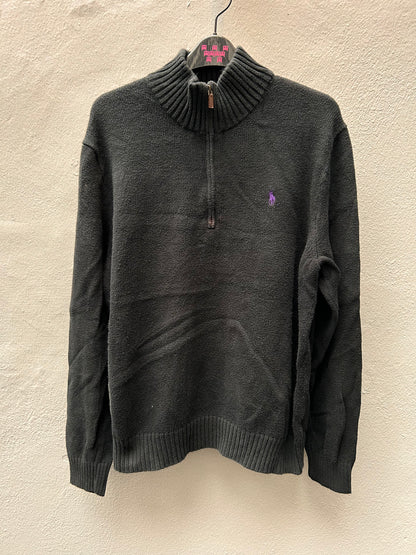 3/4 Zipped Black Ralph Lauren Sweater