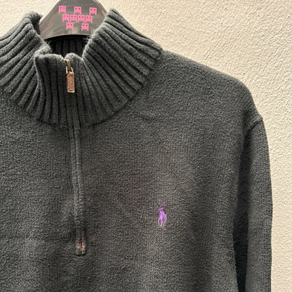 3/4 Zipped Black Ralph Lauren Sweater