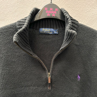 3/4 Zipped Black Ralph Lauren Sweater