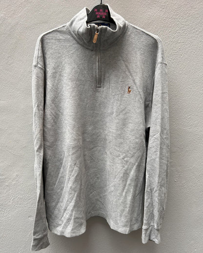 Grey 3/4 Zipped Ralph Lauren Sweater