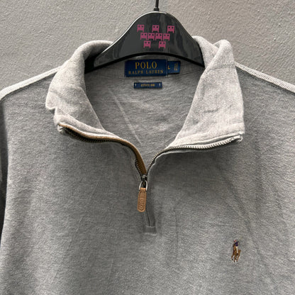 Grey 3/4 Zipped Ralph Lauren Sweater