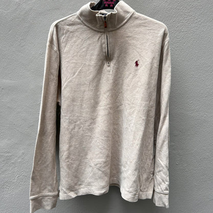 Beige 3/4 Zipped Ralph Lauren Sweater