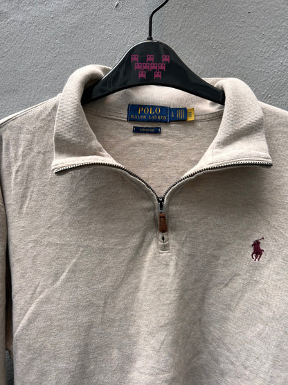 Beige 3/4 Zipped Ralph Lauren Sweater