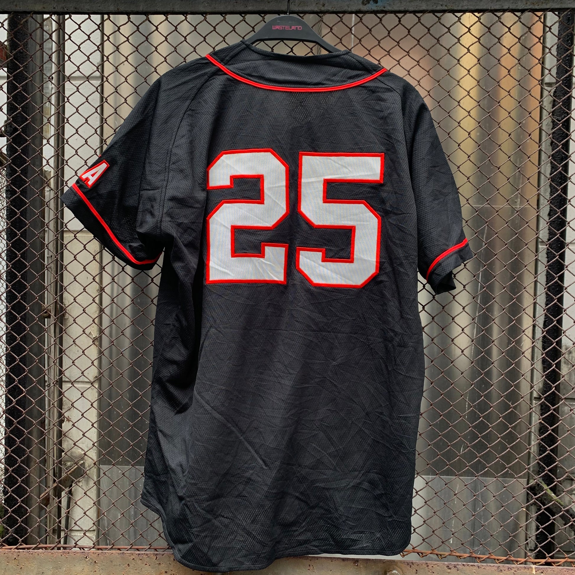 Mizuno gray SF Giants button up jersey short sleeve # 3 size Medium
