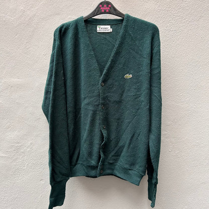 Dark Green Lacoste Cardigan