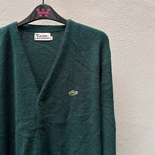 Dark Green Lacoste Cardigan