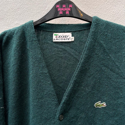 Dark Green Lacoste Cardigan