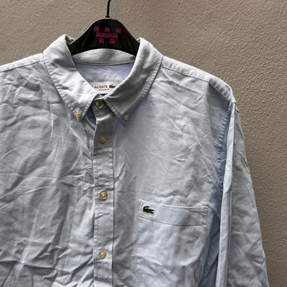 Light Blue Stripes Lacoste Long Sleeves Shirt