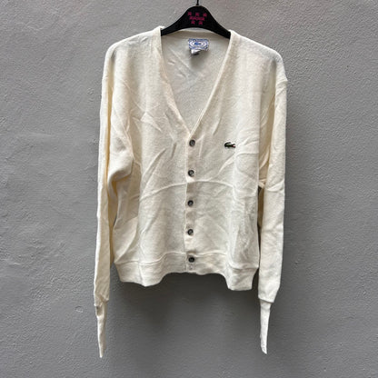 White Lacoste Cardigan