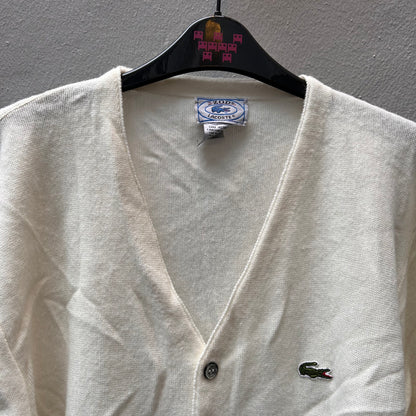 White Lacoste Cardigan