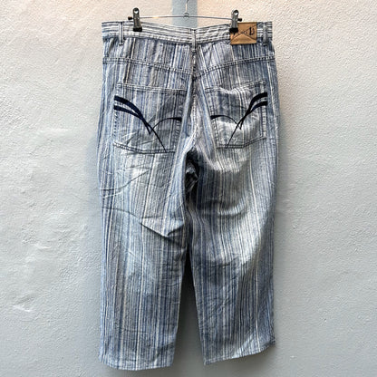 Blue Stripes Baggy Pants