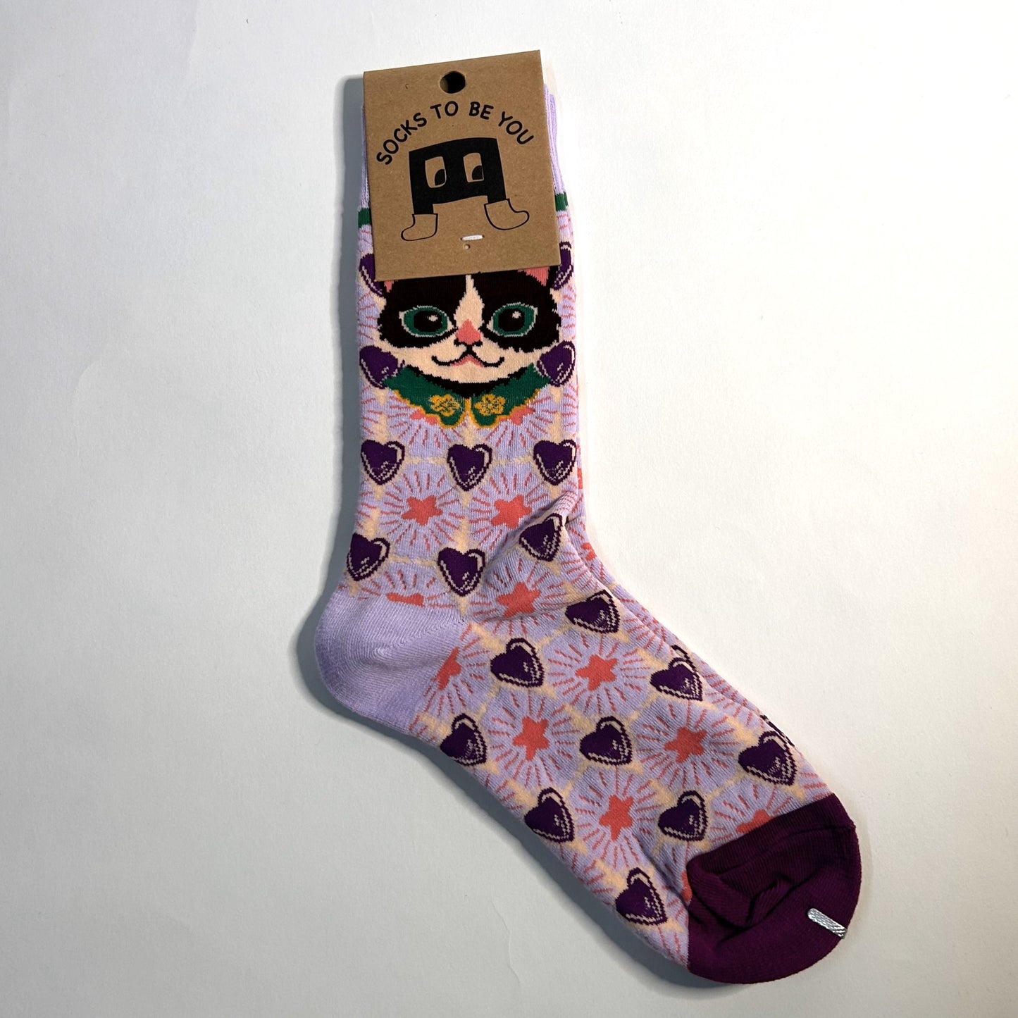 Purple Cat Socks