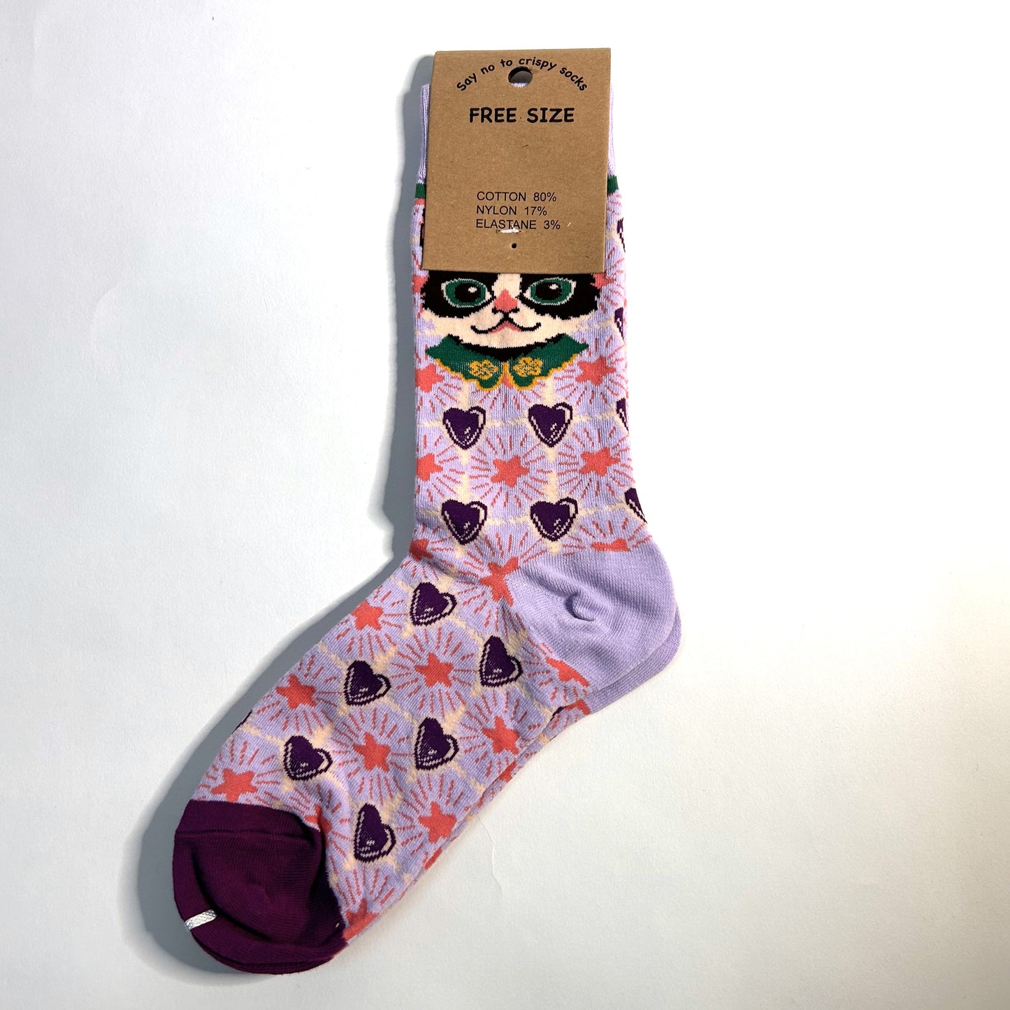 Purple Cat Socks