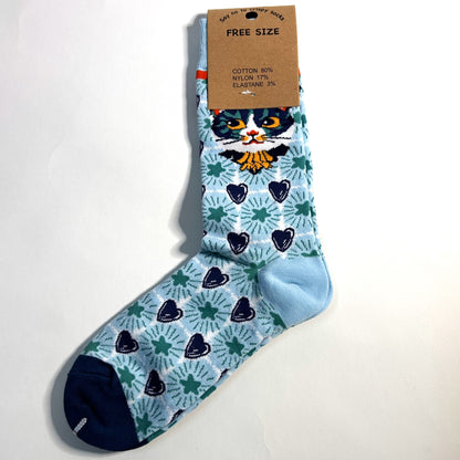 Blue Cat Socks