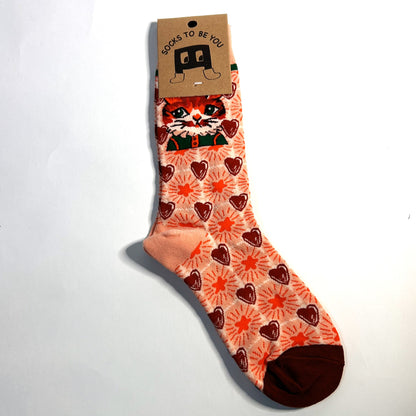 Orange Cat Socks