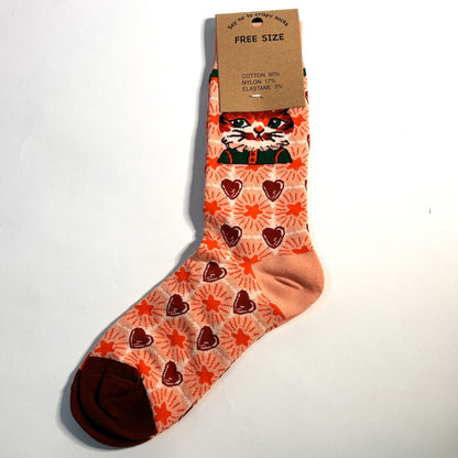 Orange Cat Socks