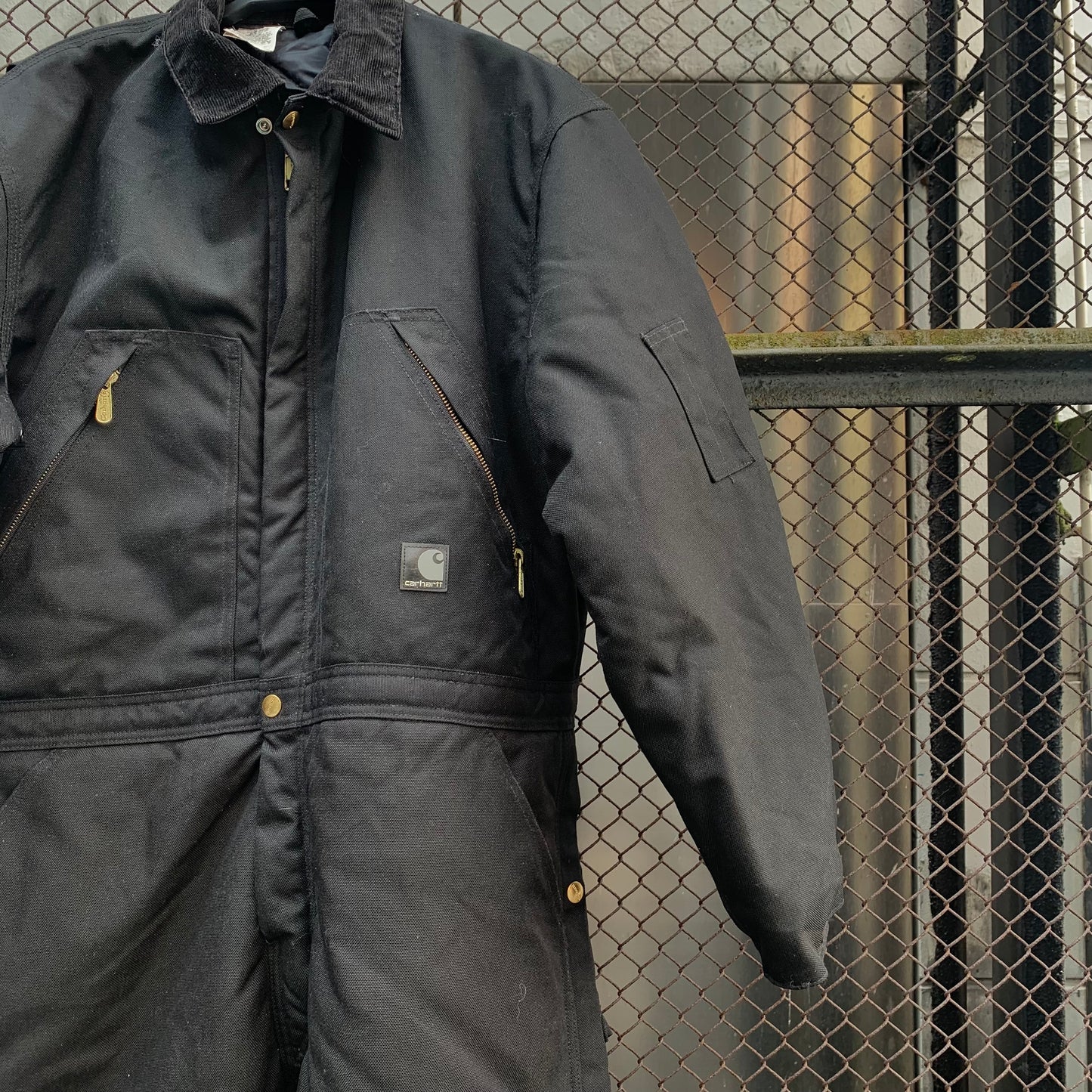 Carhartt Made in USA Black Double Knees Coverall
